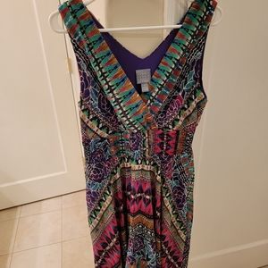 Vintage Sleeveless V-Neck Dress